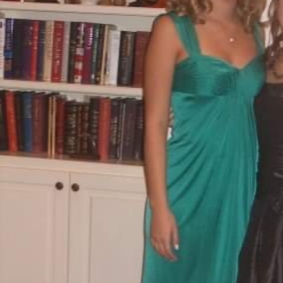 BCBG Max Azria sz S teal dress - Picture 3 of 5